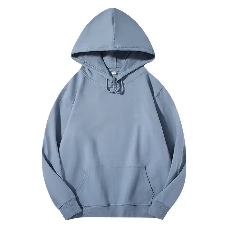 Men's Beige Terry Hooded Pullover Sweater - Image 13