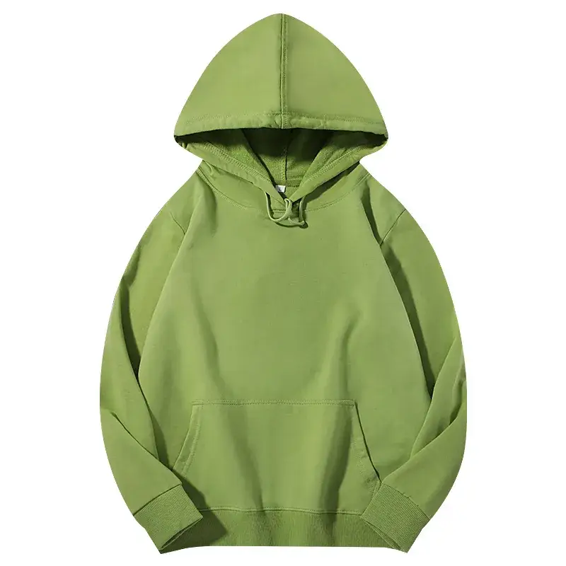 Men's Beige Terry Hooded Pullover Sweater - Image 15