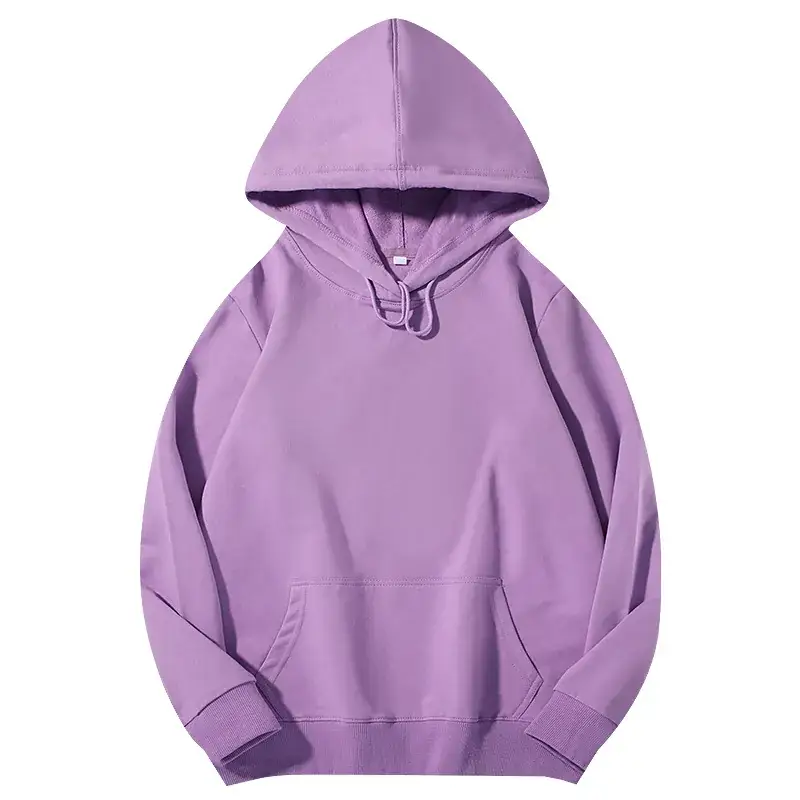 Men's Beige Terry Hooded Pullover Sweater - Image 18