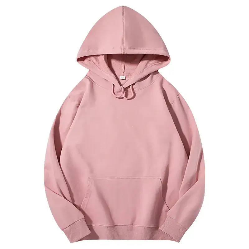 Men's Beige Terry Hooded Pullover Sweater - Image 20