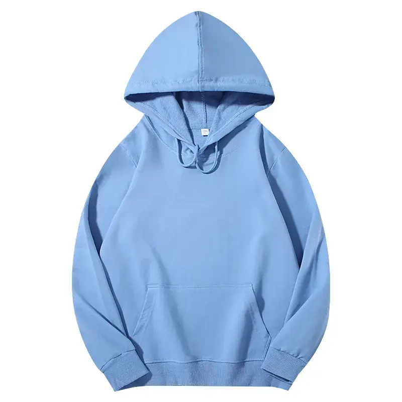 Men's Beige Terry Hooded Pullover Sweater - Image 7