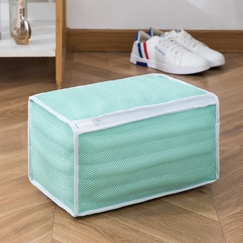 Pink Mesh Shoes Washing Bag for Home Storage
