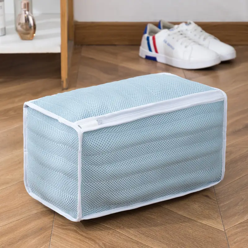Pink Mesh Shoes Washing Bag for Home Storage