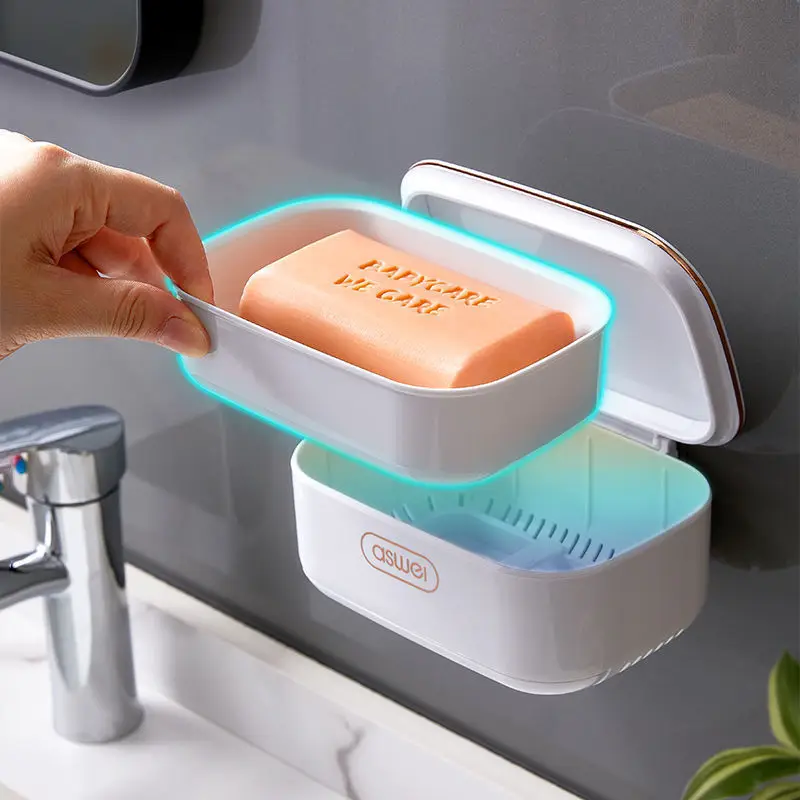 Suction Cup Soap Dish with LED Light & Punch-Free Storage - Image 7
