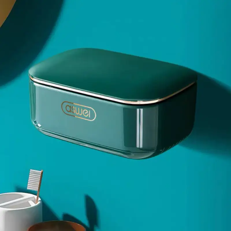 Suction Cup Soap Dish with LED Light & Punch-Free Storage - Image 3