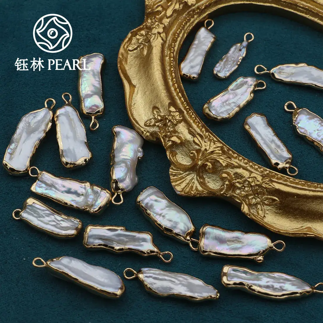 Natural Freshwater Pearl Earrings with Gold Plating - Image 3