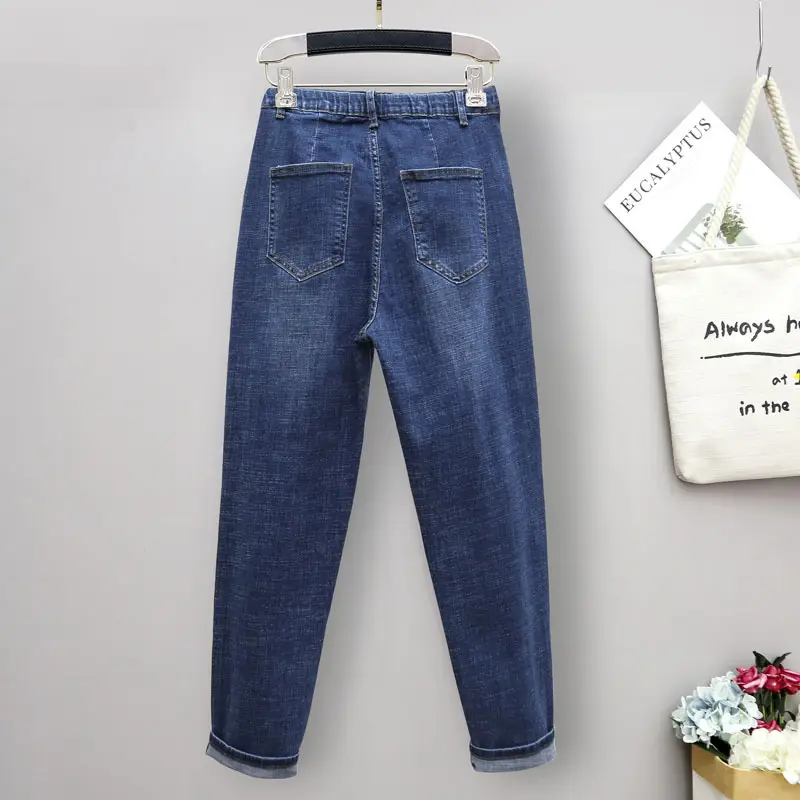 Women Stretch Jeans Extra Large Blue Harem Pants - Image 4
