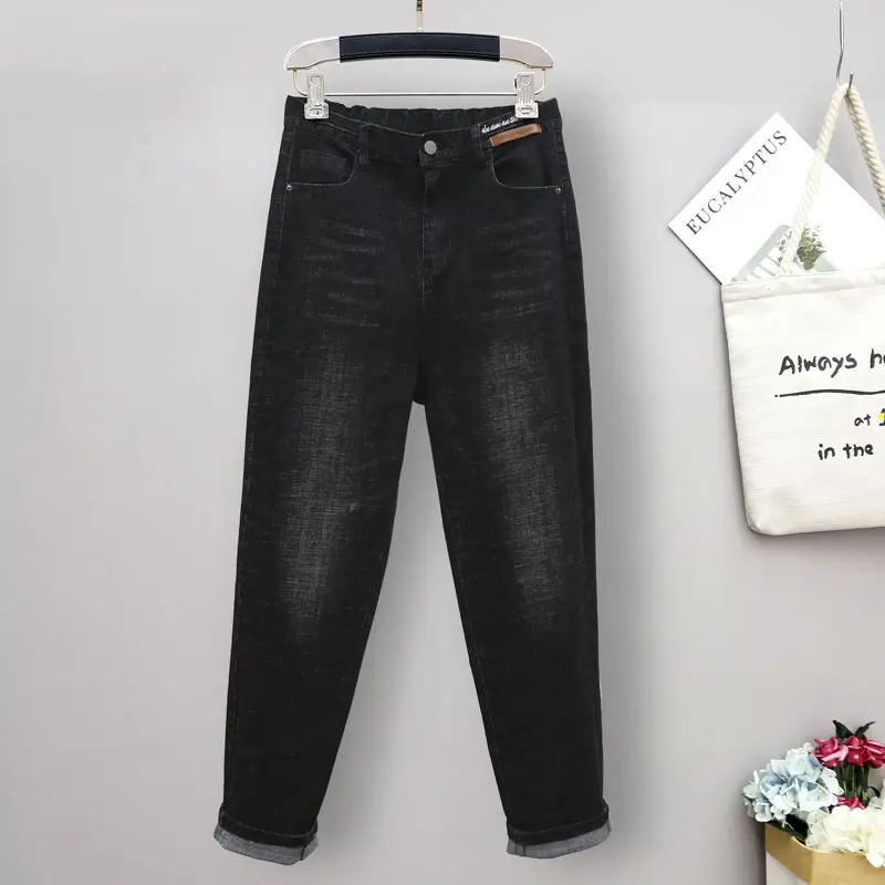 Women Stretch Jeans Extra Large Blue Harem Pants - Image 2