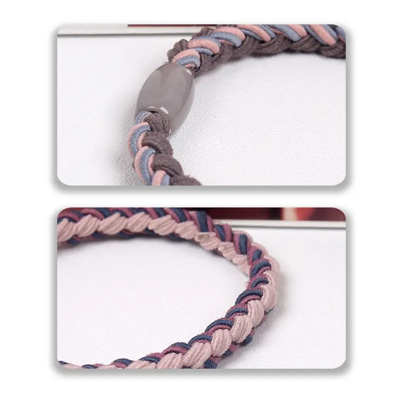 3-Pack 3-Color Braided Hair Rope for Women - Image 5
