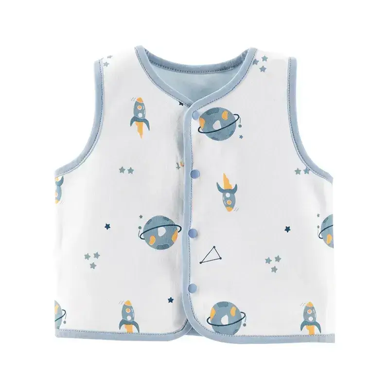 Baby Pure Cotton Reversible Vest Pony Clip - Image 7