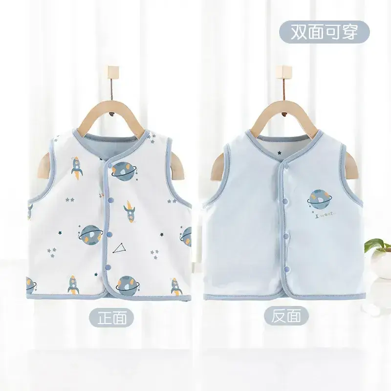 Baby Pure Cotton Reversible Vest Pony Clip — feature 2
