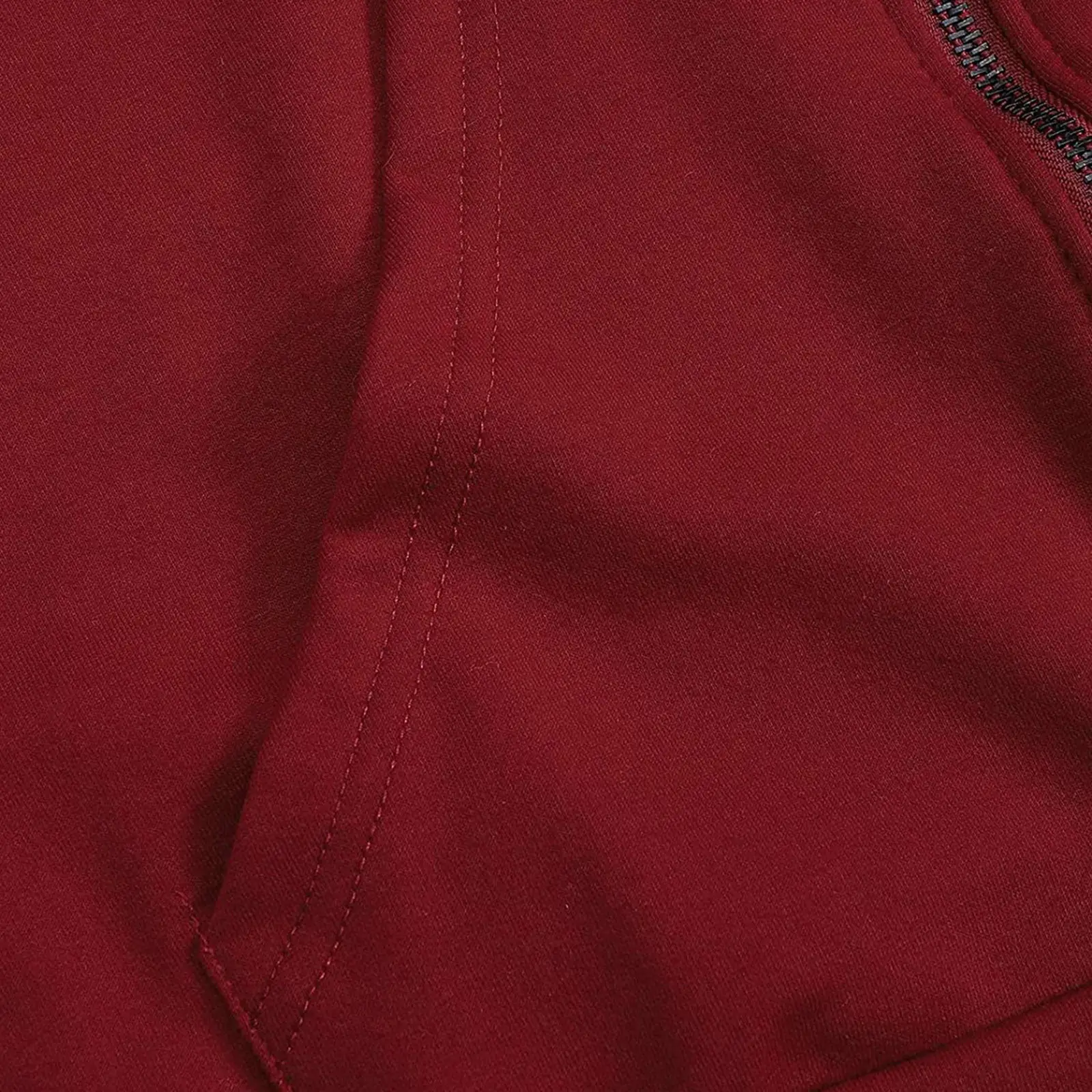 Women's Maroon Long Hooded Sweatshirt Dress with Front Pocket — feature 8