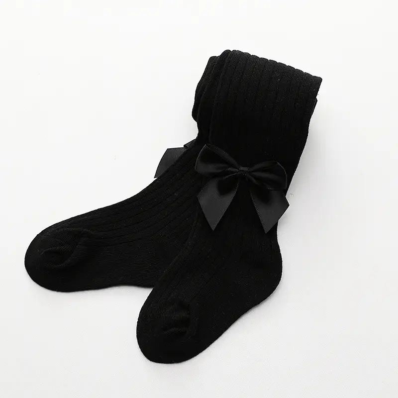 White Ribbed Baby Socks for Girls Spring Autumn - Image 2