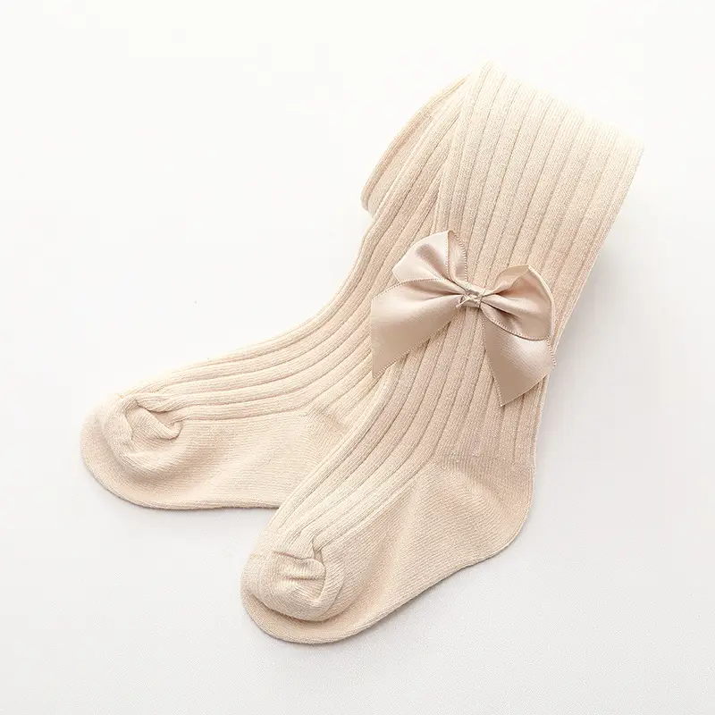 White Ribbed Baby Socks for Girls Spring Autumn - Image 4