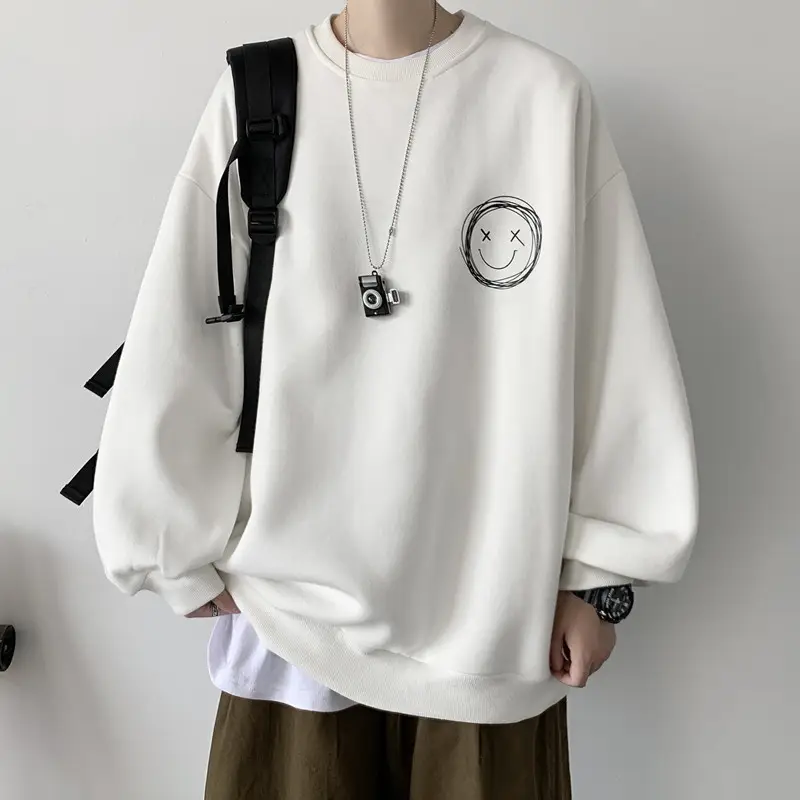 Men Grey Crewneck Sweatshirt with Printed Design - Image 6