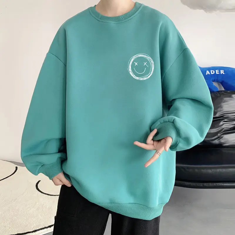Men Grey Crewneck Sweatshirt with Printed Design - Image 7