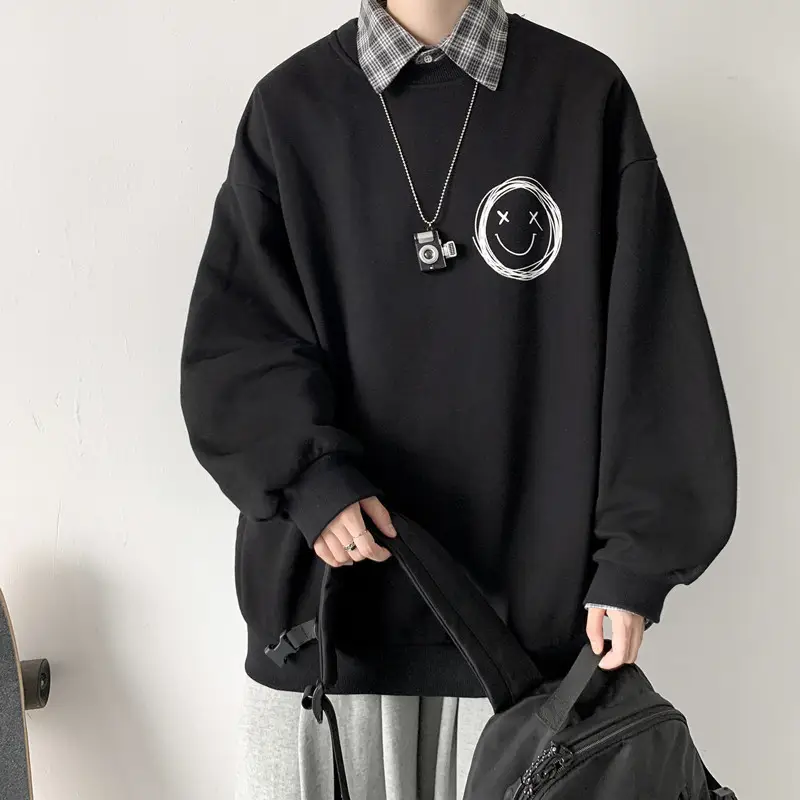 Men Grey Crewneck Sweatshirt with Printed Design - Image 2