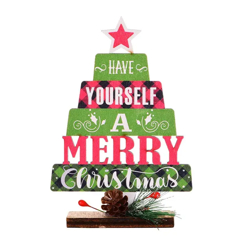 Christmas Tree Decor with English Letters for Party