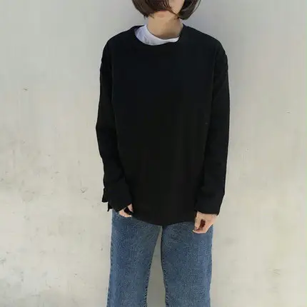 Women White Long Sleeve Round Neck T-Shirt Autumn Wear - Image 5