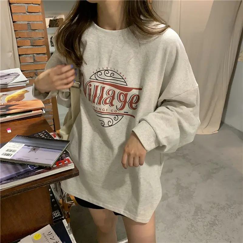 Women 2022 Yellow Letter Printed Sweatshirt Top — feature 20