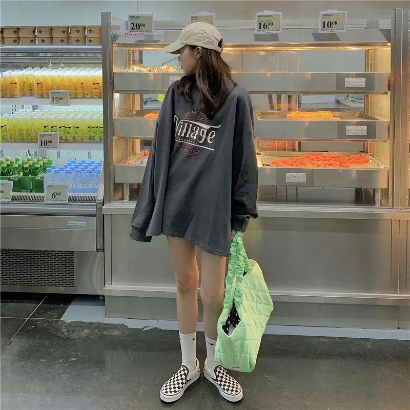 Women 2022 Yellow Letter Printed Sweatshirt Top — feature 23