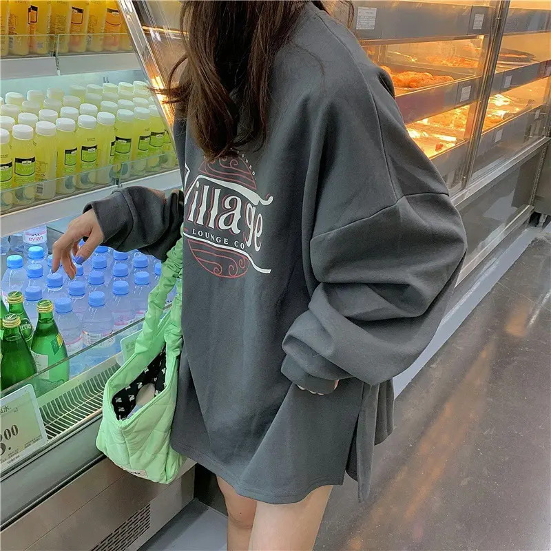 Women 2022 Yellow Letter Printed Sweatshirt Top — feature 25