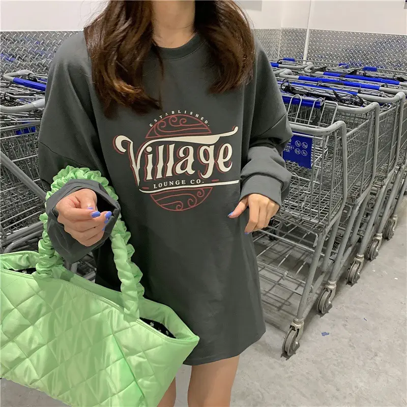 Women 2022 Yellow Letter Printed Sweatshirt Top — feature 29