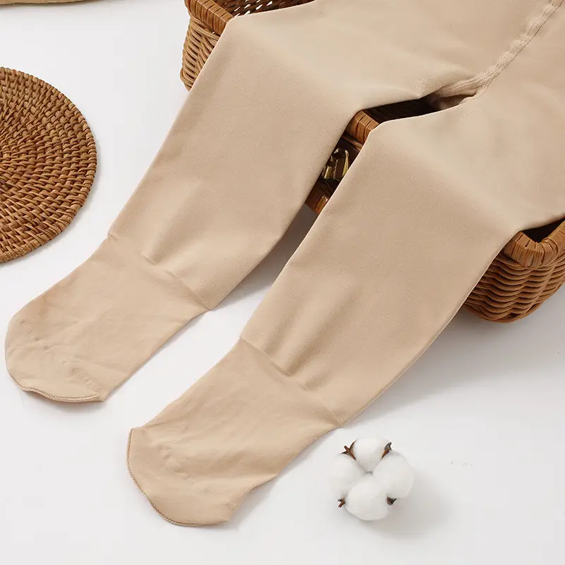 Wholesale children's autumn and winter fleece-lined thickened pantyhose generation hair girls dancing dragon claw hair white ballet dance socks