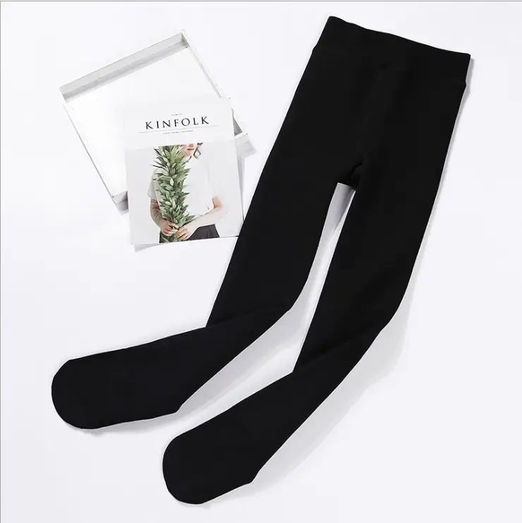 Wholesale children's autumn and winter fleece-lined thickened pantyhose generation hair girls dancing dragon claw hair white ballet dance socks