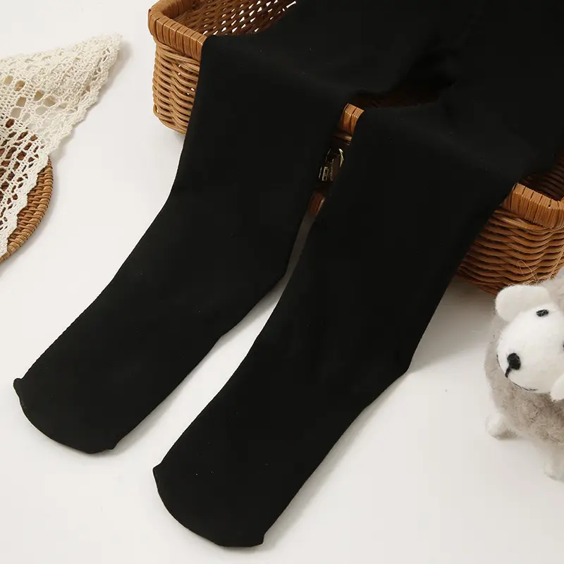 Wholesale children's autumn and winter fleece-lined thickened pantyhose generation hair girls dancing dragon claw hair white ballet dance socks