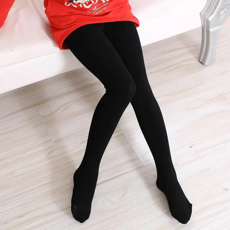 Wholesale children's autumn and winter fleece-lined thickened pantyhose generation hair girls dancing dragon claw hair white ballet dance socks