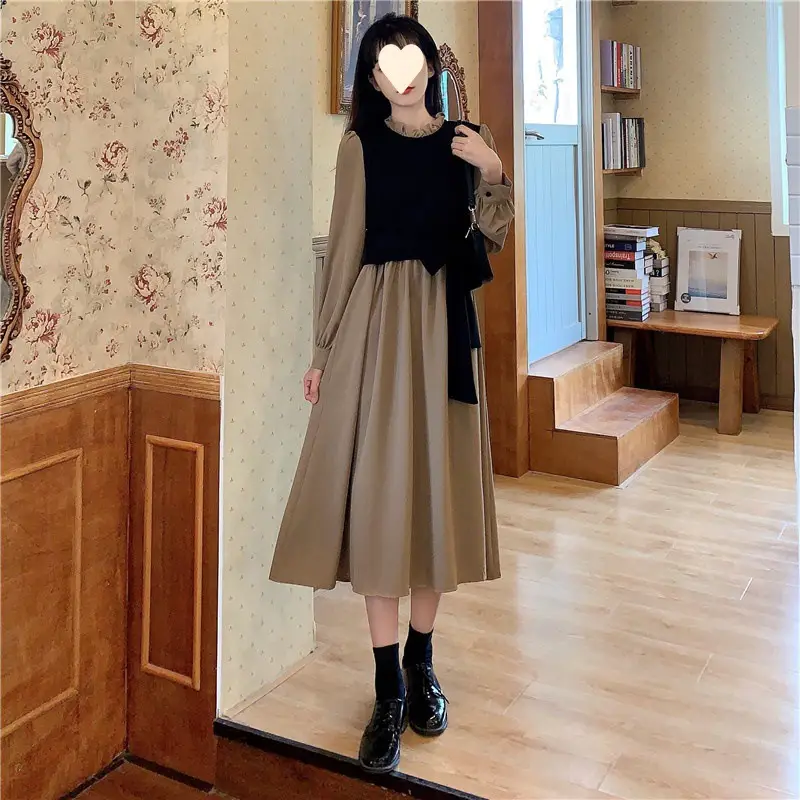 2026 Winter Fake Two-Piece Skirt Dress Women - Image 13