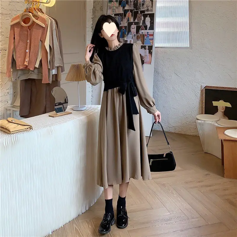 2026 Winter Fake Two-Piece Skirt Dress Women — feature 17