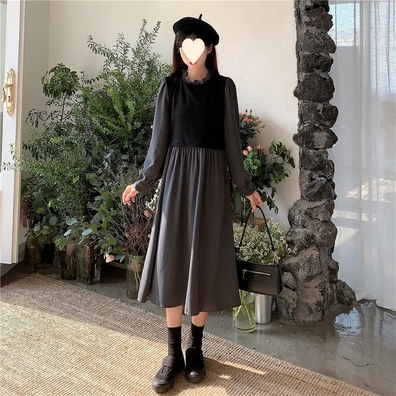 2026 Winter Fake Two-Piece Skirt Dress Women — feature 6