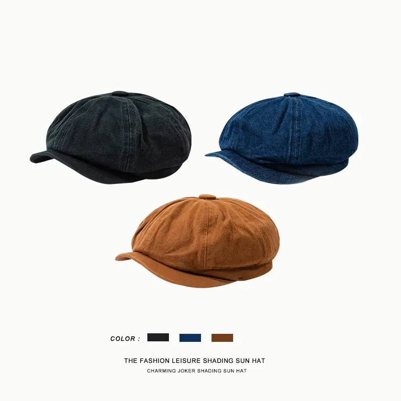 Women's Japanese Style Anti-Beret Cap Brown Autumn Winter Shade - Image 5