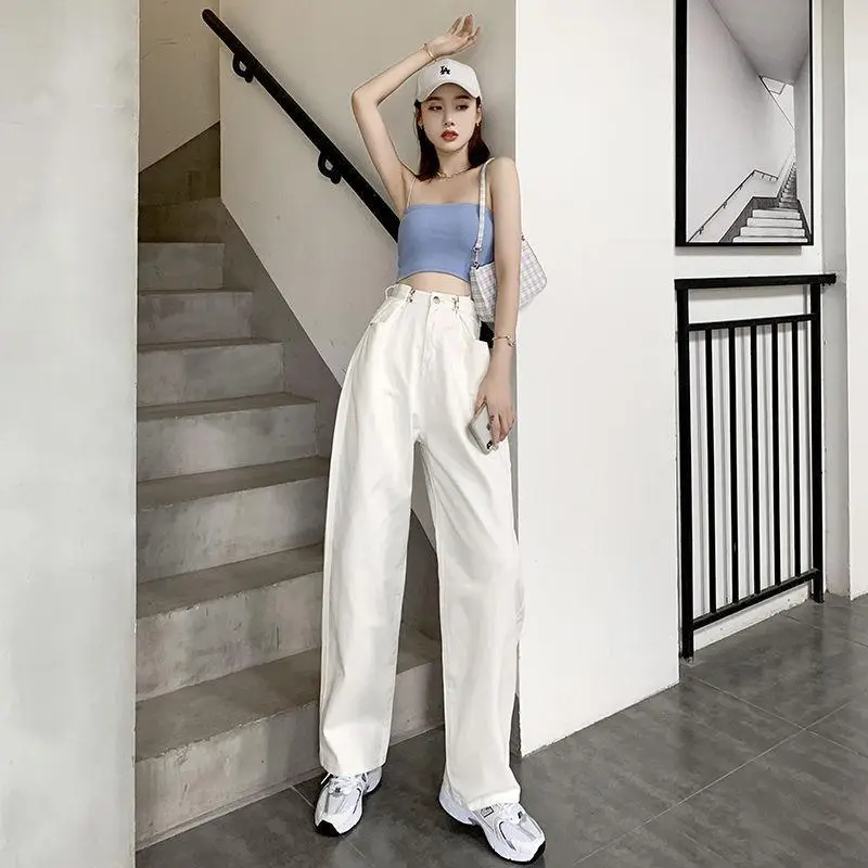Wide Leg Jeans Women High Waist Loose Slim Fit 2021 - Image 6