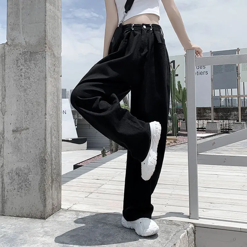 Wide Leg Jeans Women High Waist Loose Slim Fit 2021 - Image 2