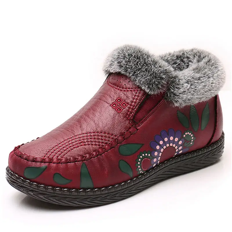 Fleece-Lined Warm Mother's Shoes for Cold Winter - Image 11
