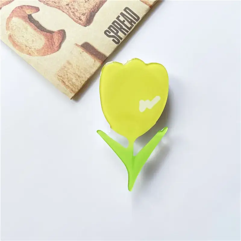 Yellow Tulip Mobile Phone Airbag Bracket Cake Glue Drop Simulation - Image 14