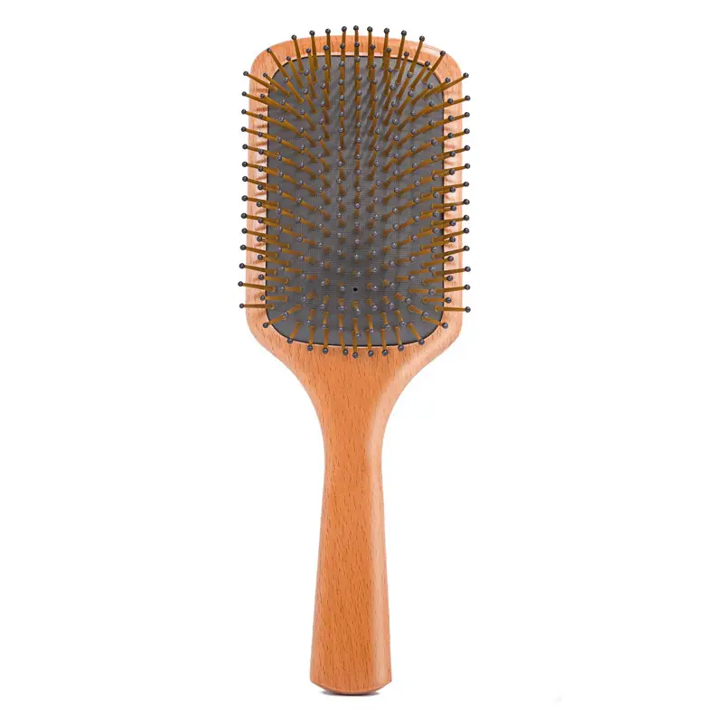 Factory Wholesale Wooden Hair Brush for Straightening & Massaging