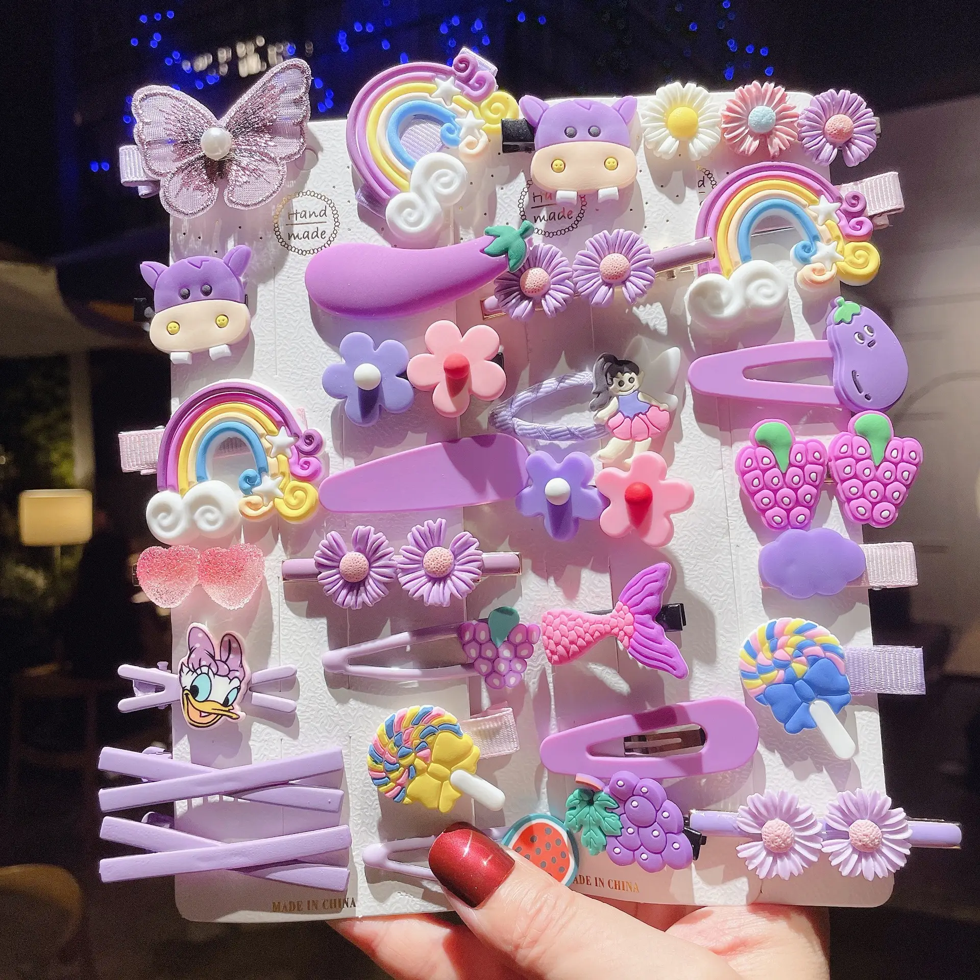 Korean Kids Hairpins Cartoon Candy Color Set