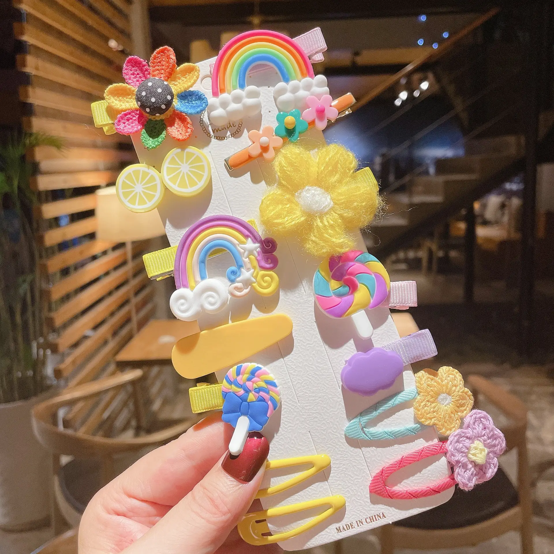 Korean Kids Hairpins Cartoon Candy Color Set