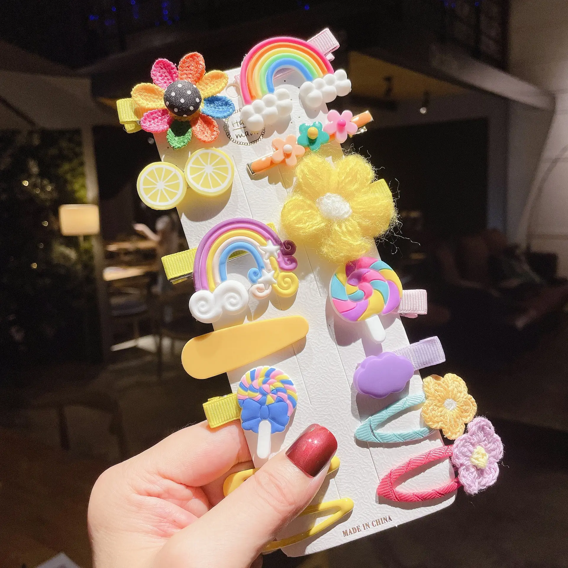 Korean Kids Hairpins Cartoon Candy Color Set