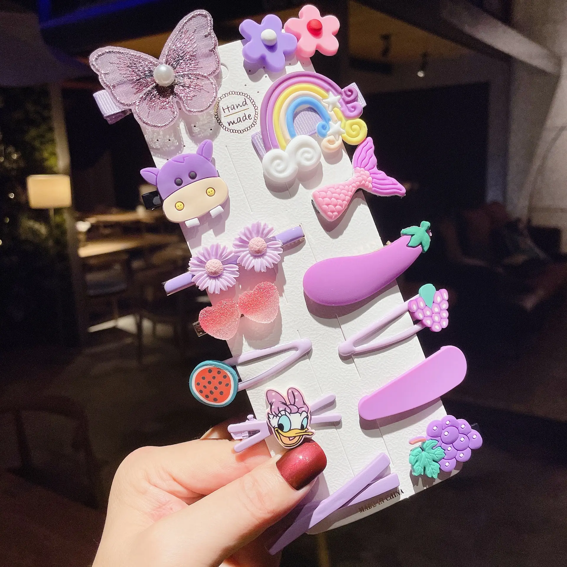 Korean Kids Hairpins Cartoon Candy Color Set