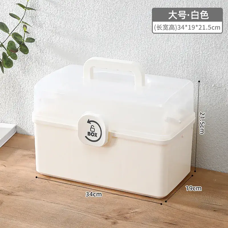 Younai Multi-Layer Medicine Storage Box White - Image 2