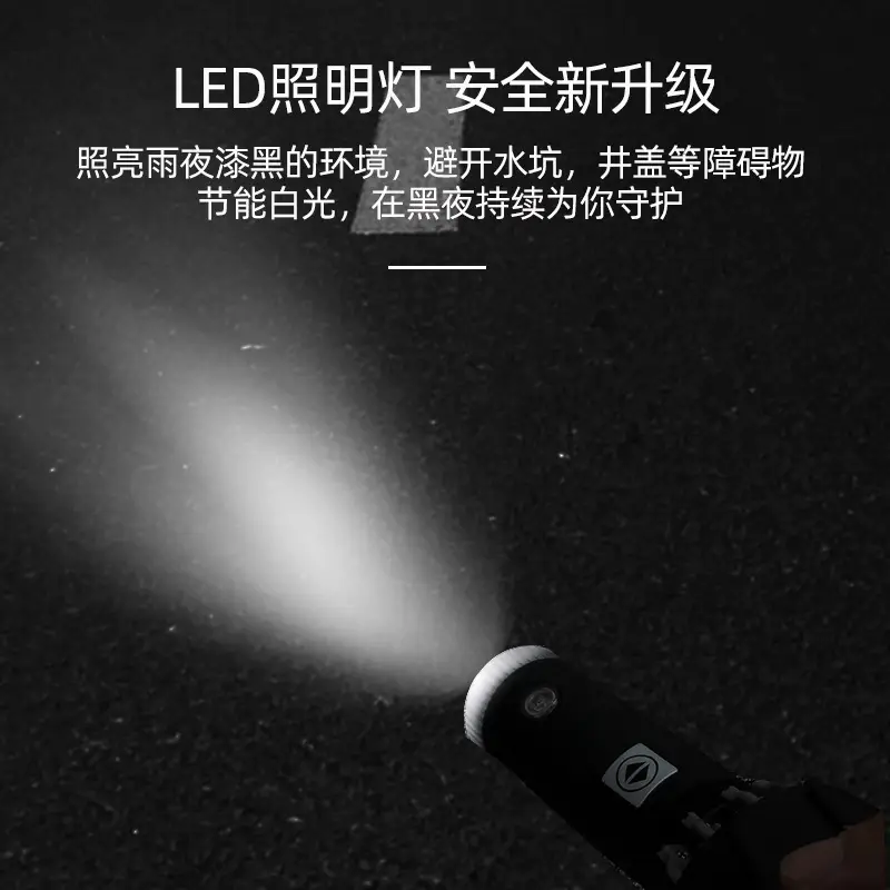 LED Light Safety Umbrella Rotatable Flashlight