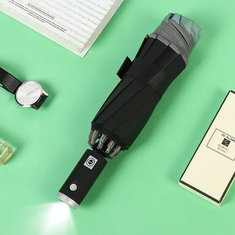 LED Light Safety Umbrella Rotatable Flashlight