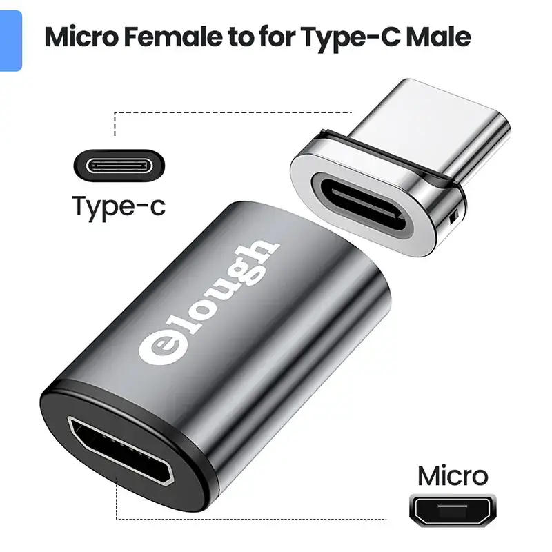 Magnetic OTG Adapter 480Mbps Type-C to MicroType-C - Image 2
