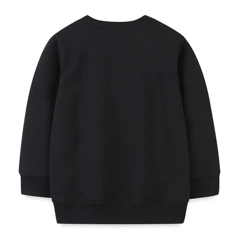 Black Long Sleeve Sweatshirt for Boys Cross Border