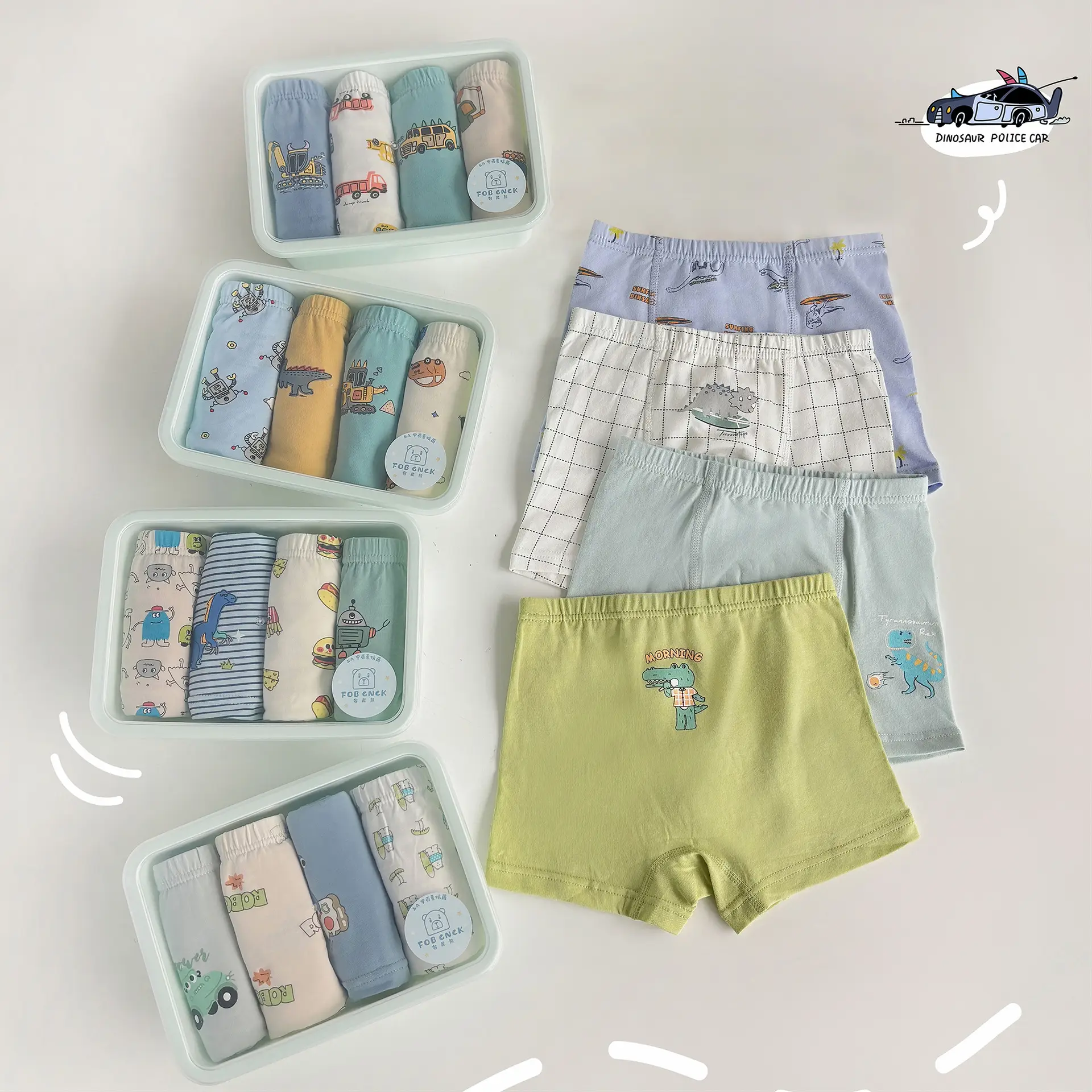 Children's Cotton Boxers Ultra-Thin Four Boxed Set — feature 6